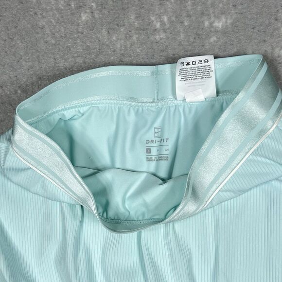 Nike Court Dry Flouncy Tennis Skort Skirt Aqua Green Women’s Small 939318-336 - Picture 5 of 13
